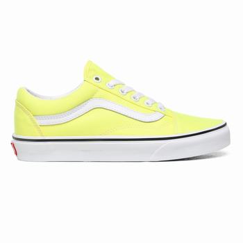 Női Vans Neon Old Skool Tornacipő VA9074135 Citrom/Fehér